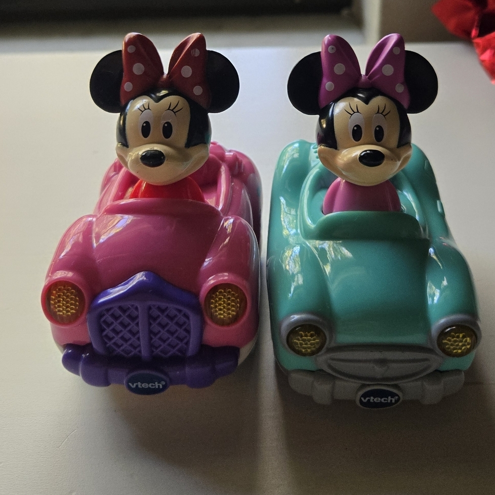 Vtech Go Go Smart Wheels Minnie/Mickey Mouse Cars And Goofy Tow Truck